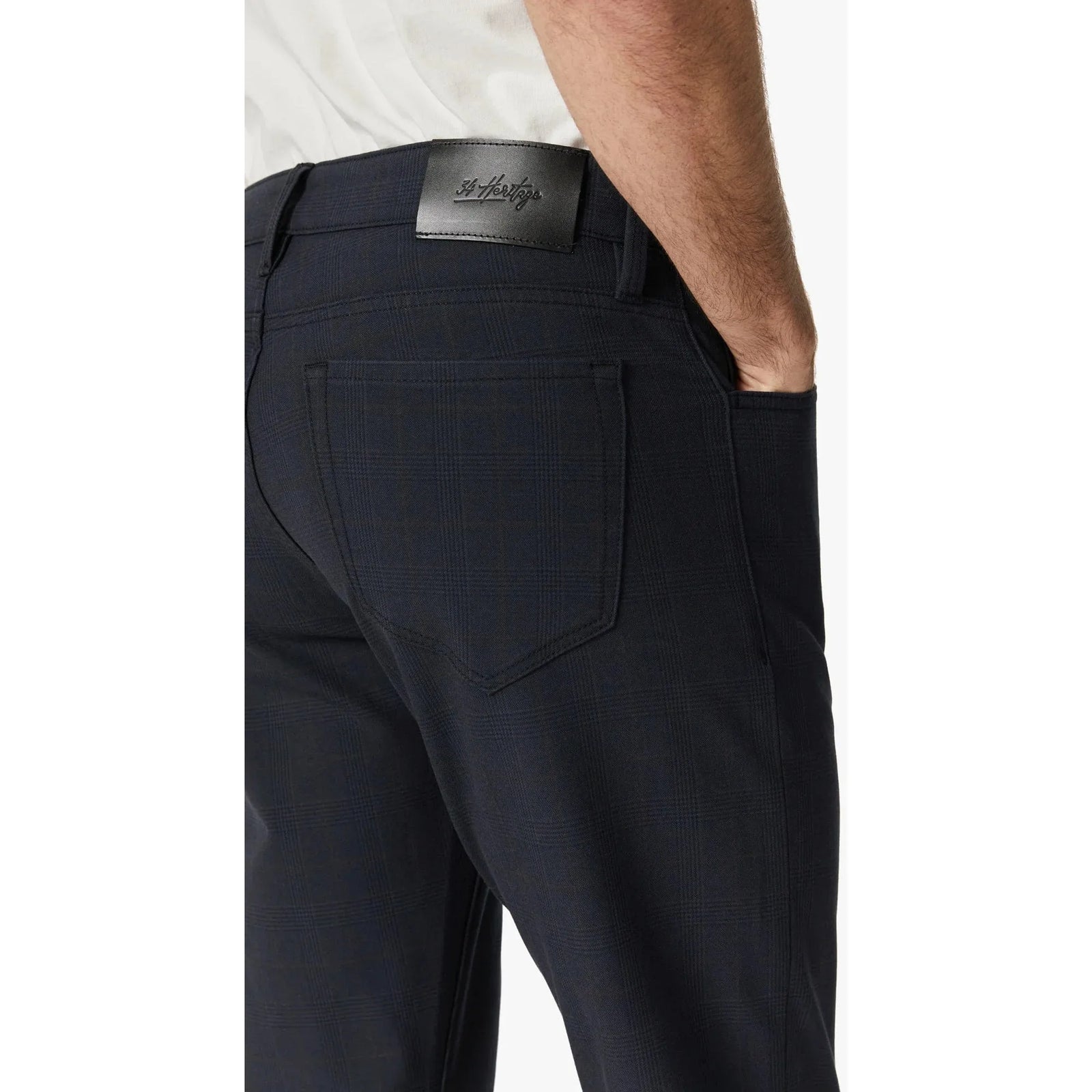 34 Heritage 34 Heritage Cool Elite Navy Checked Pants
