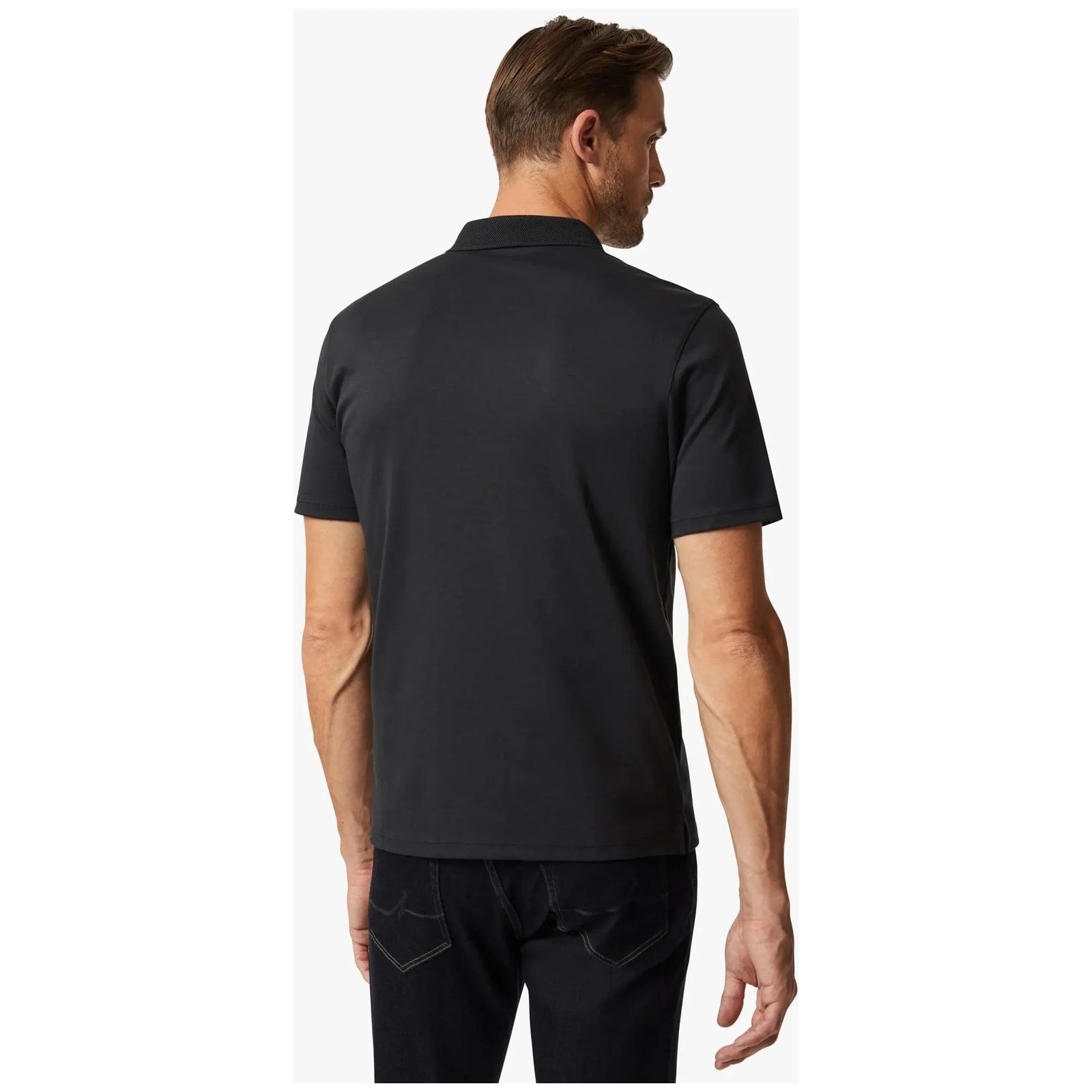 Stylishly designed 34 Heritage Polo Shirt features a textured collar and three-button neckline for a flattering fit.