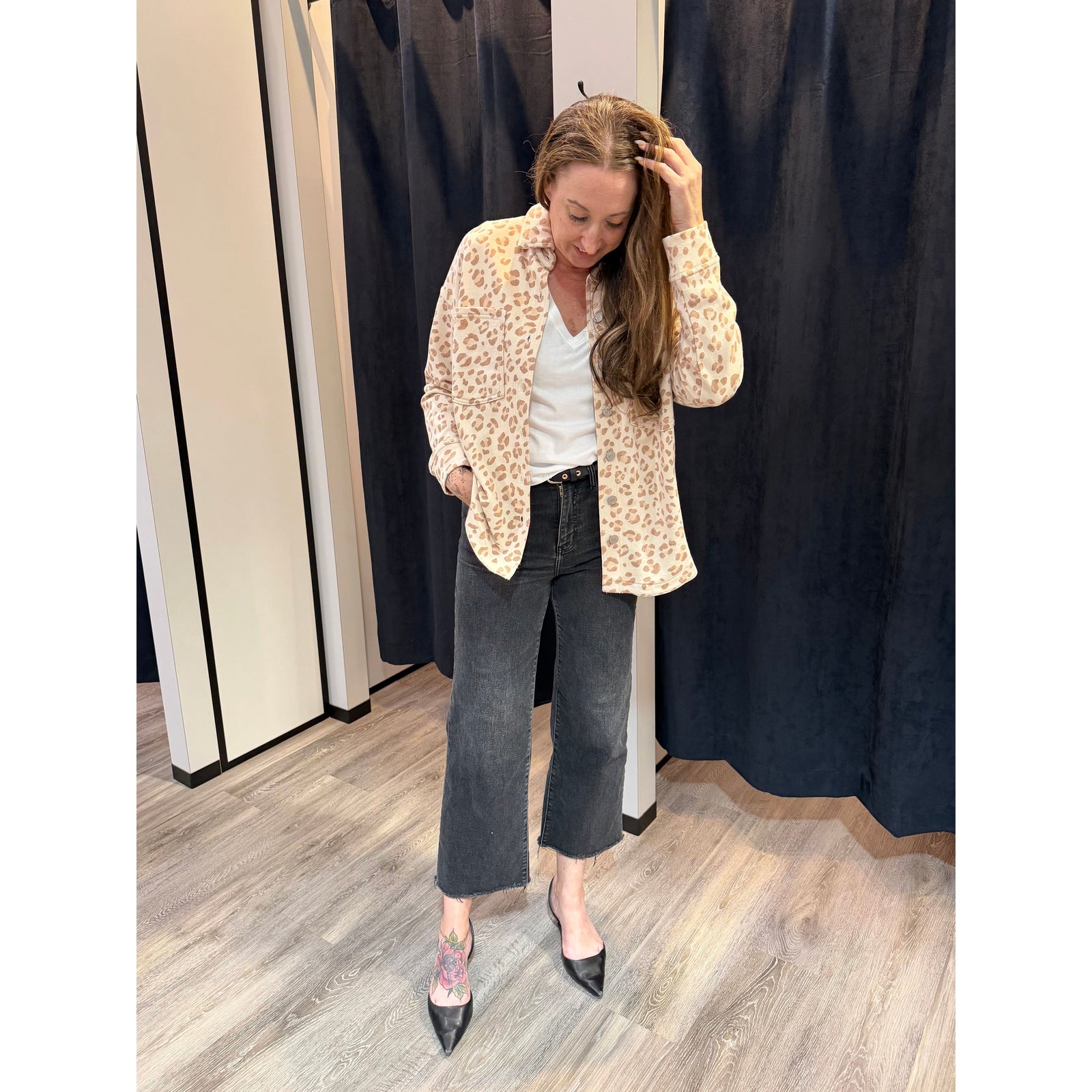 Z Supply All Day Knit Leopard Jacket
