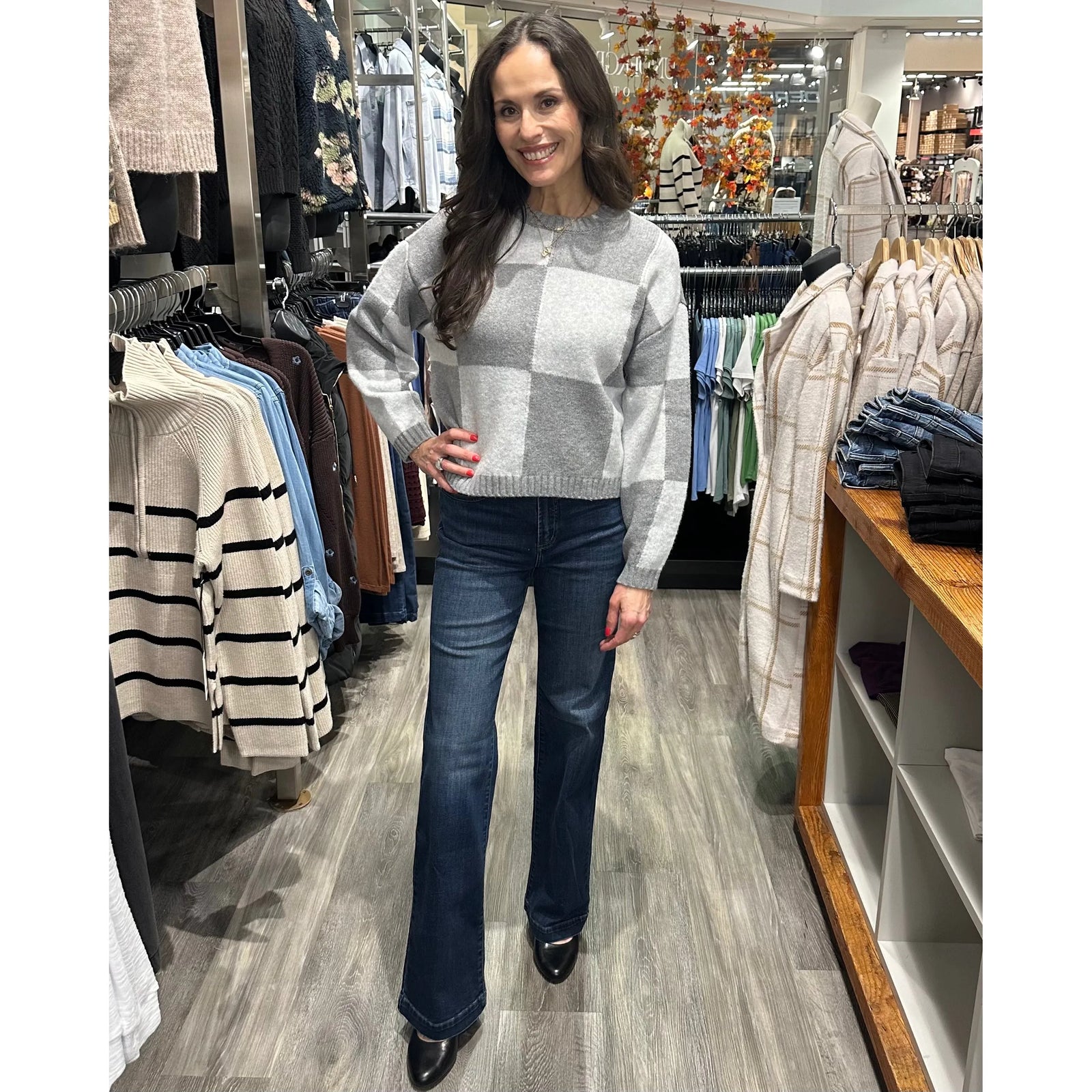 Dex Black Tape Colour Block Crew Sweater