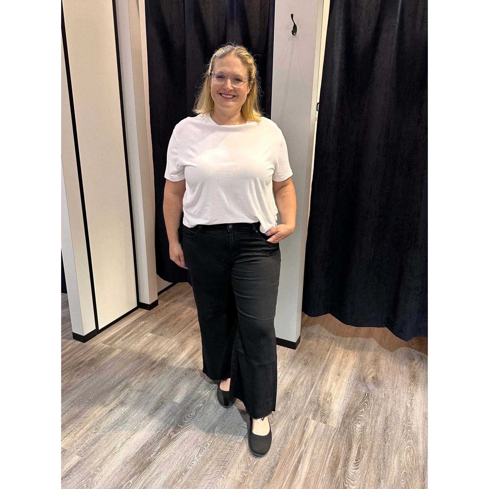 Silver Suki Ankle Wide Leg Black