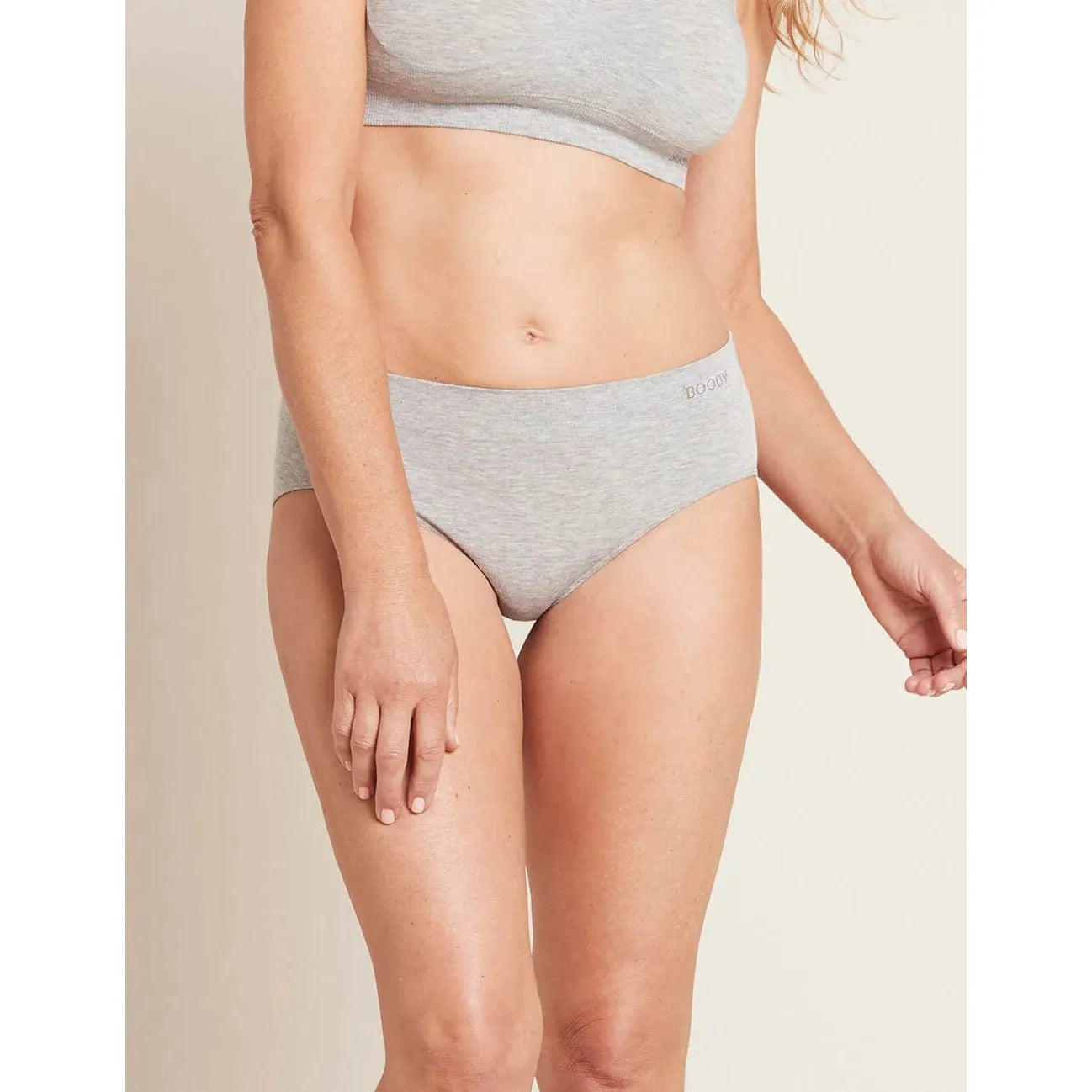 Boody Light Grey Marl / XS Boody Midi Brief