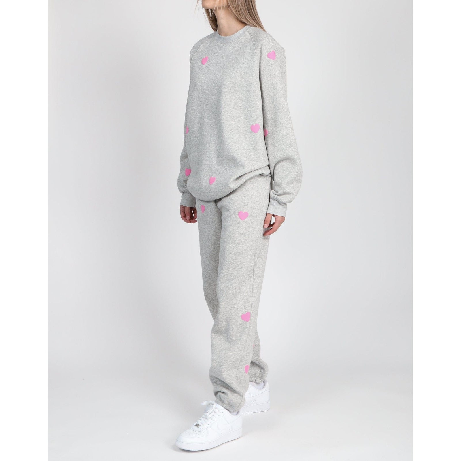 Brunette the Label Brunette the Label All Over Puff Heart Big Sister Crew