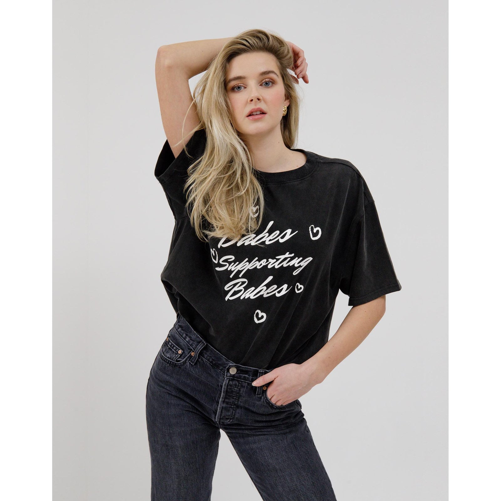 Brunette the Label Washed Black / XS-S Brunette the Label BSB Boxy Tee