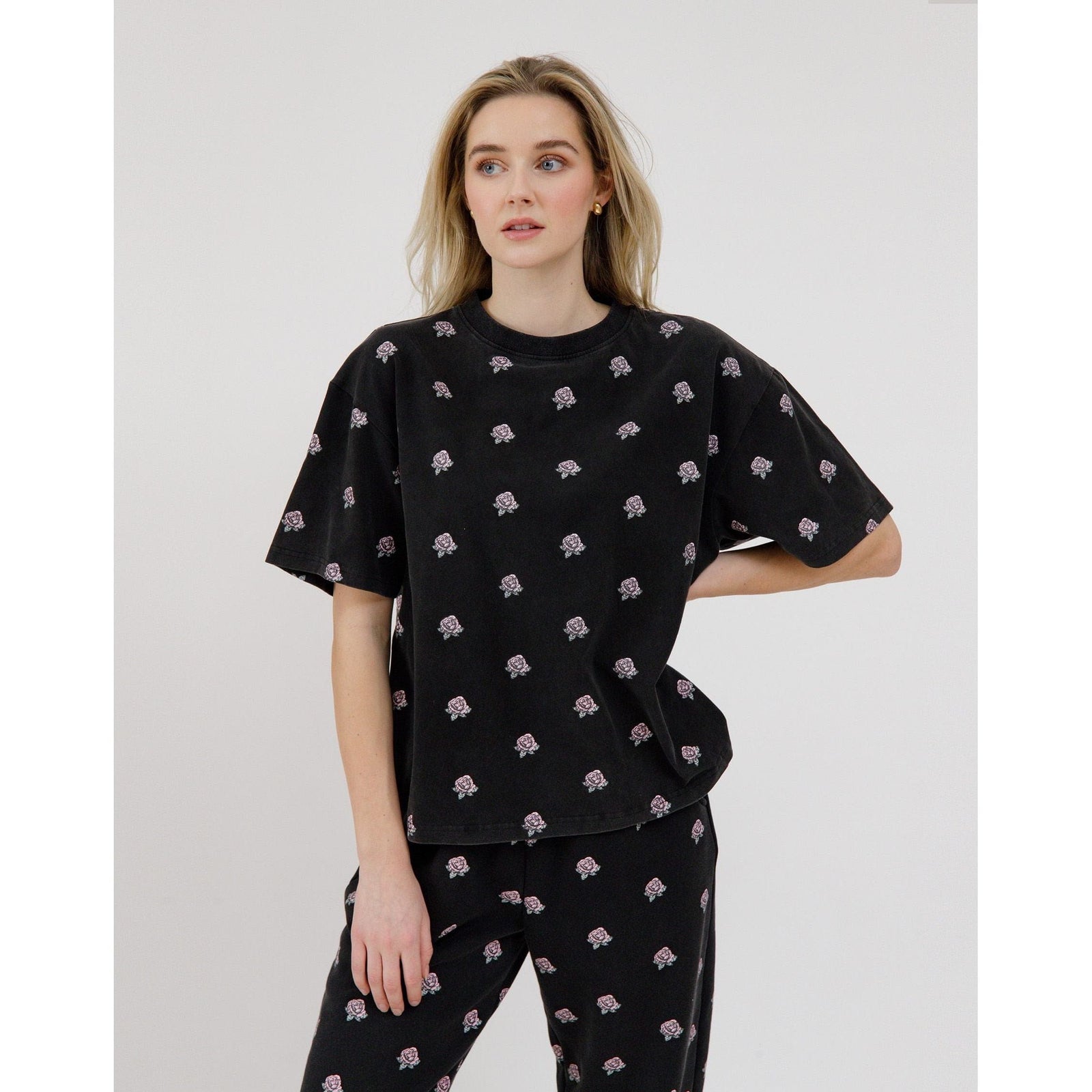 Brunette the Label Brunette the Label Flower Boxy Tee