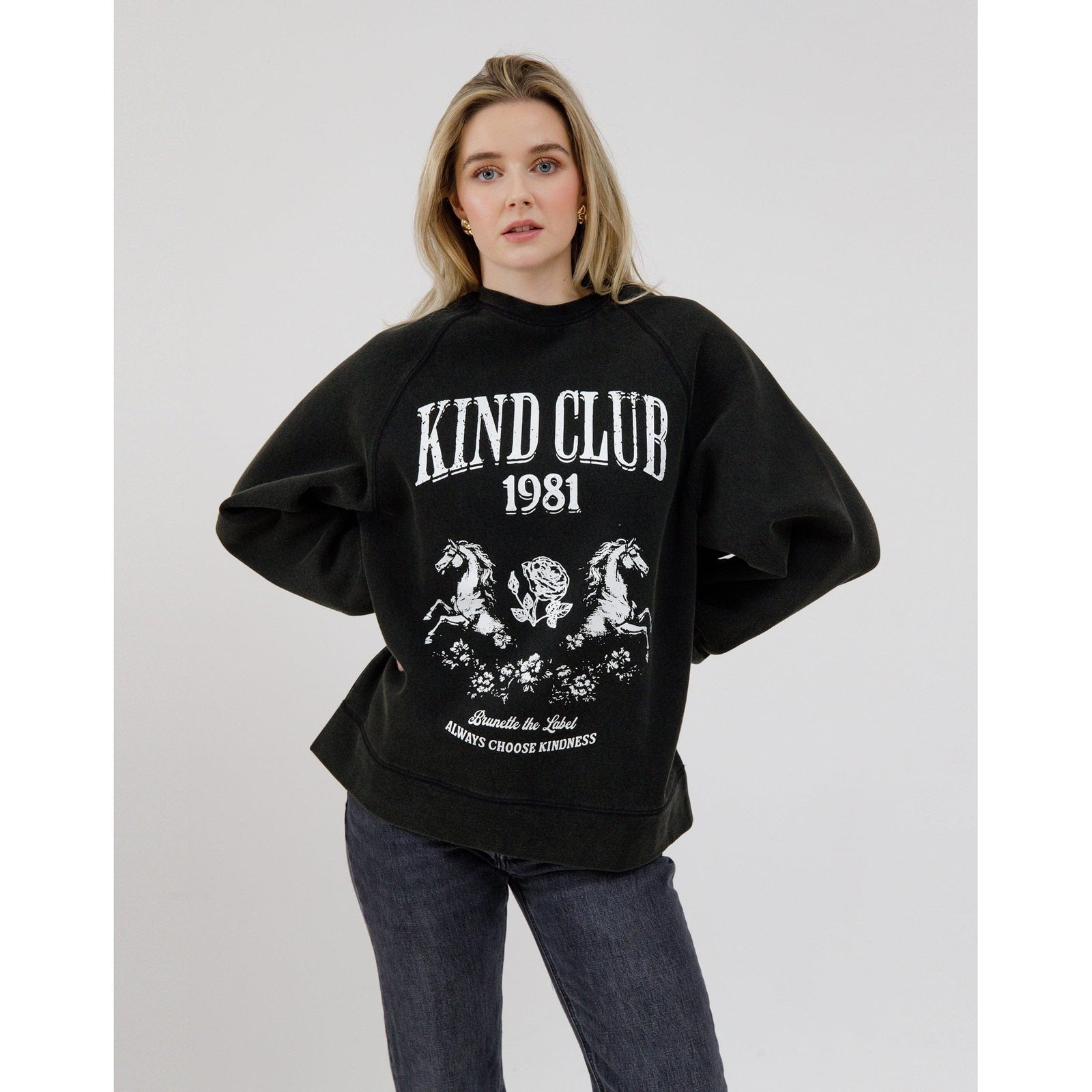Brunette the Label Black / XS-S Brunette the Label Not Your Boyfriend Kind Club Crew