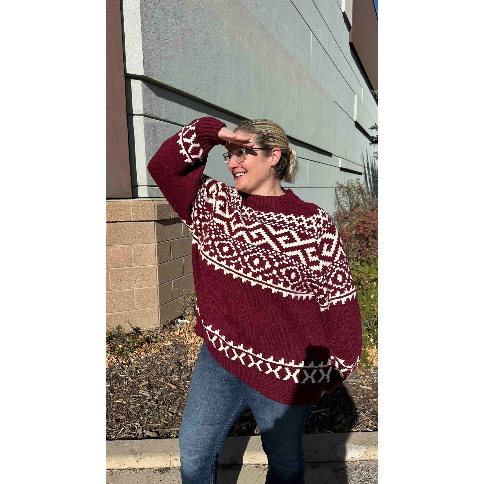 Brunette the Label Fair Isle Sweater