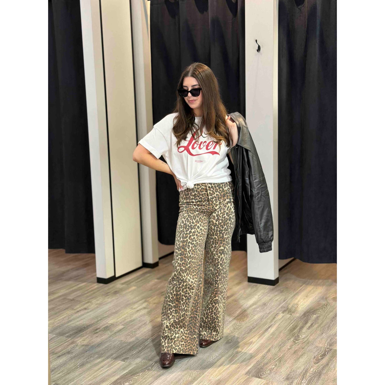 Daze Far Out High Rise Wide Leg in Cool Cat