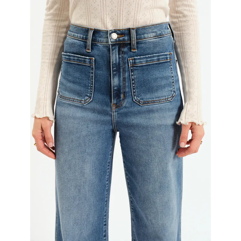 Daze Far Out High Rise Wide Leg in Vintage City