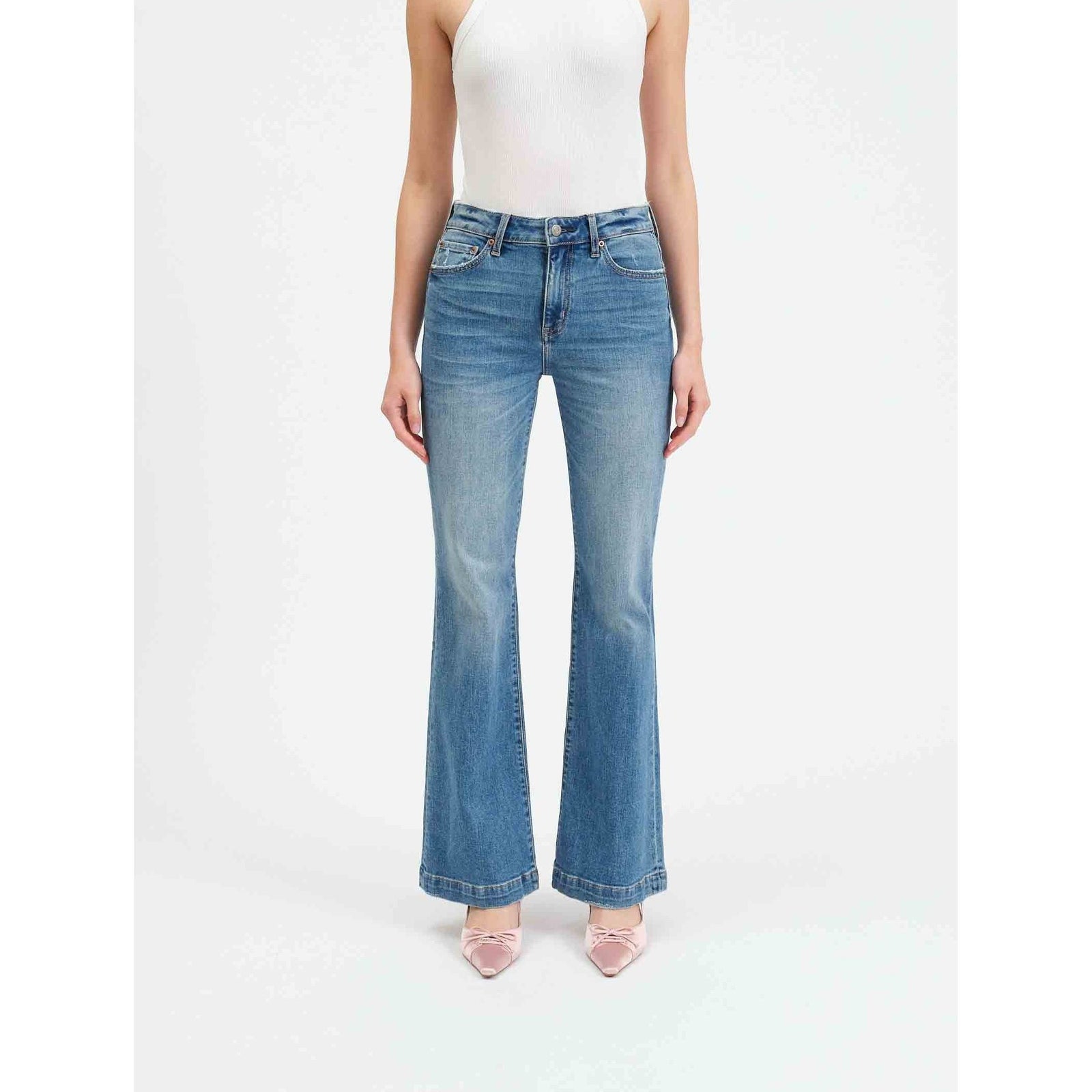 Daze Heartbreaker Influencer Mid Rise Flare Denim