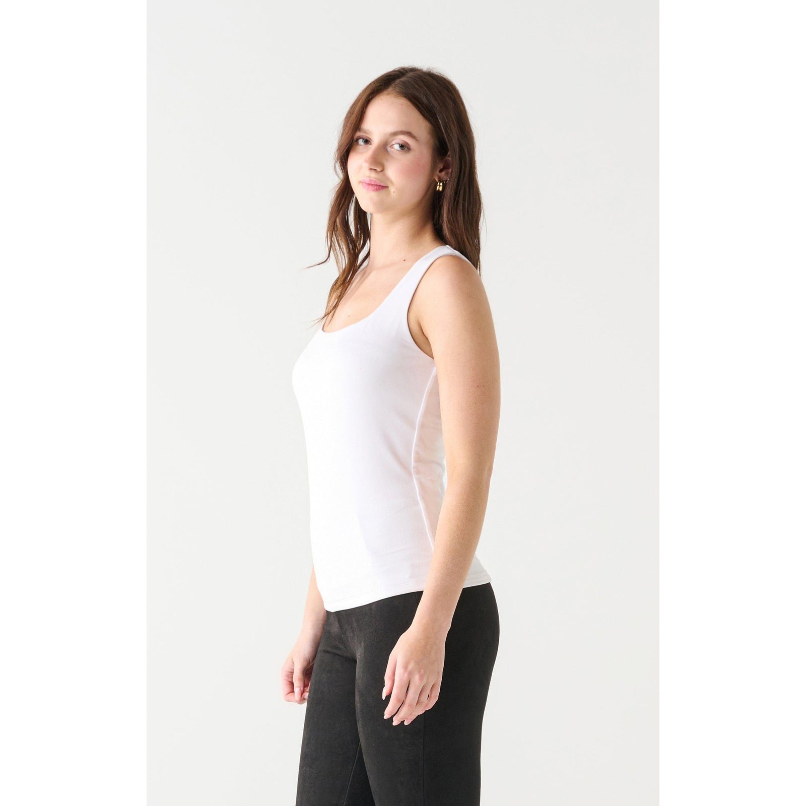 Dex Dex Black Tape Square Neck Tank