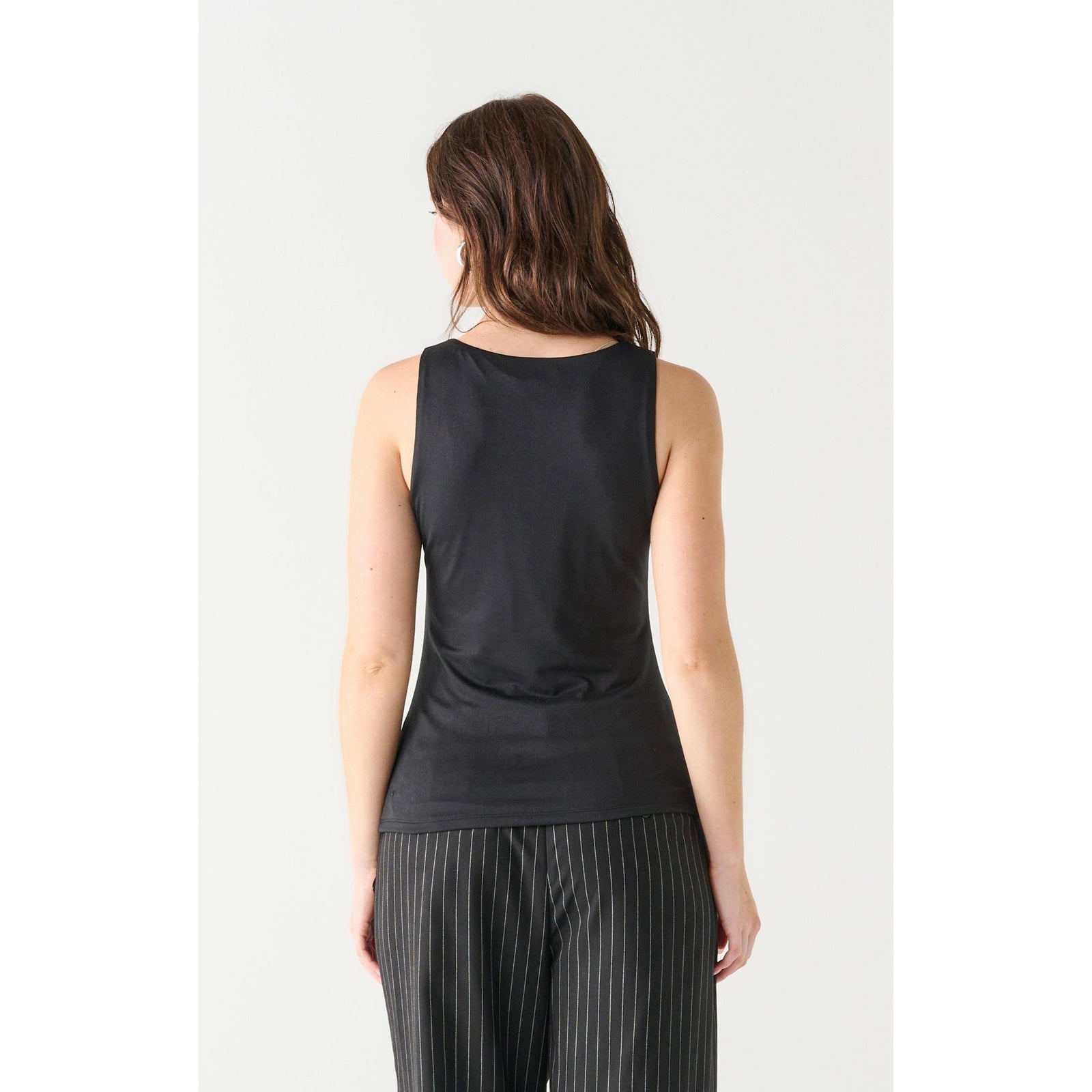 Dex Dex Black Tape Square Neck Tank