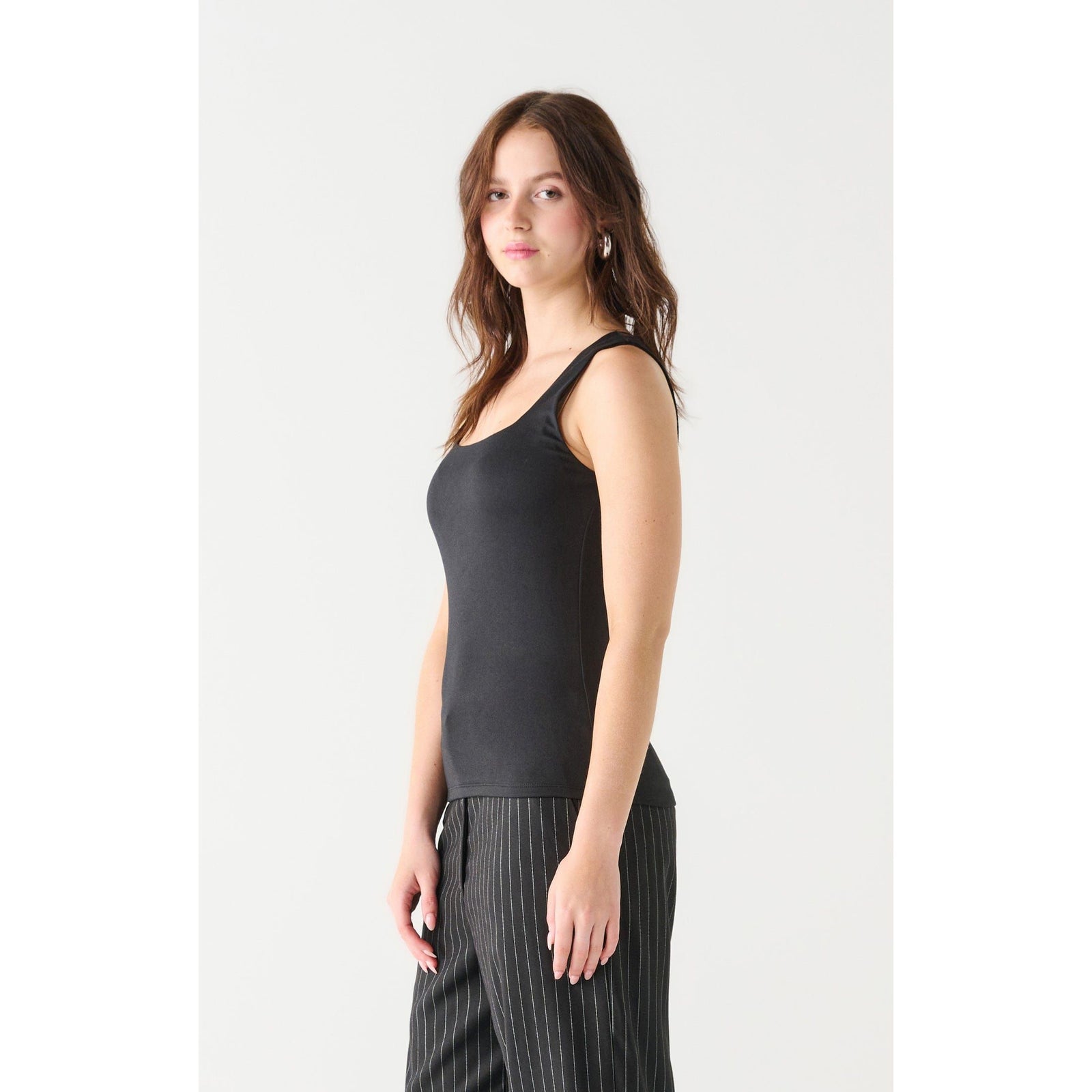 Dex Dex Black Tape Square Neck Tank