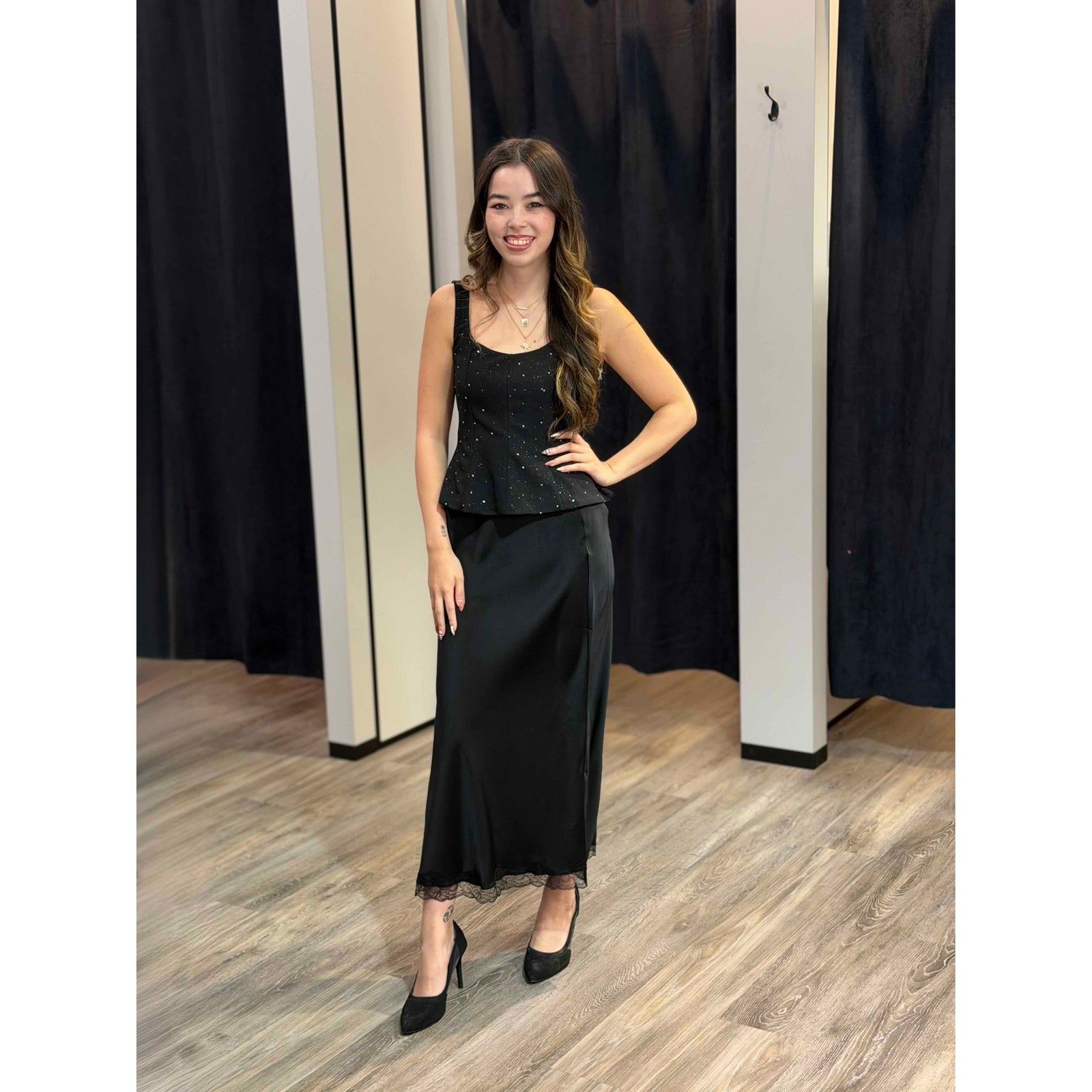 Dex Embellished Peplum Top