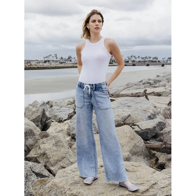 Flying Monkey Clearly High Rise Drawstring Wide Leg