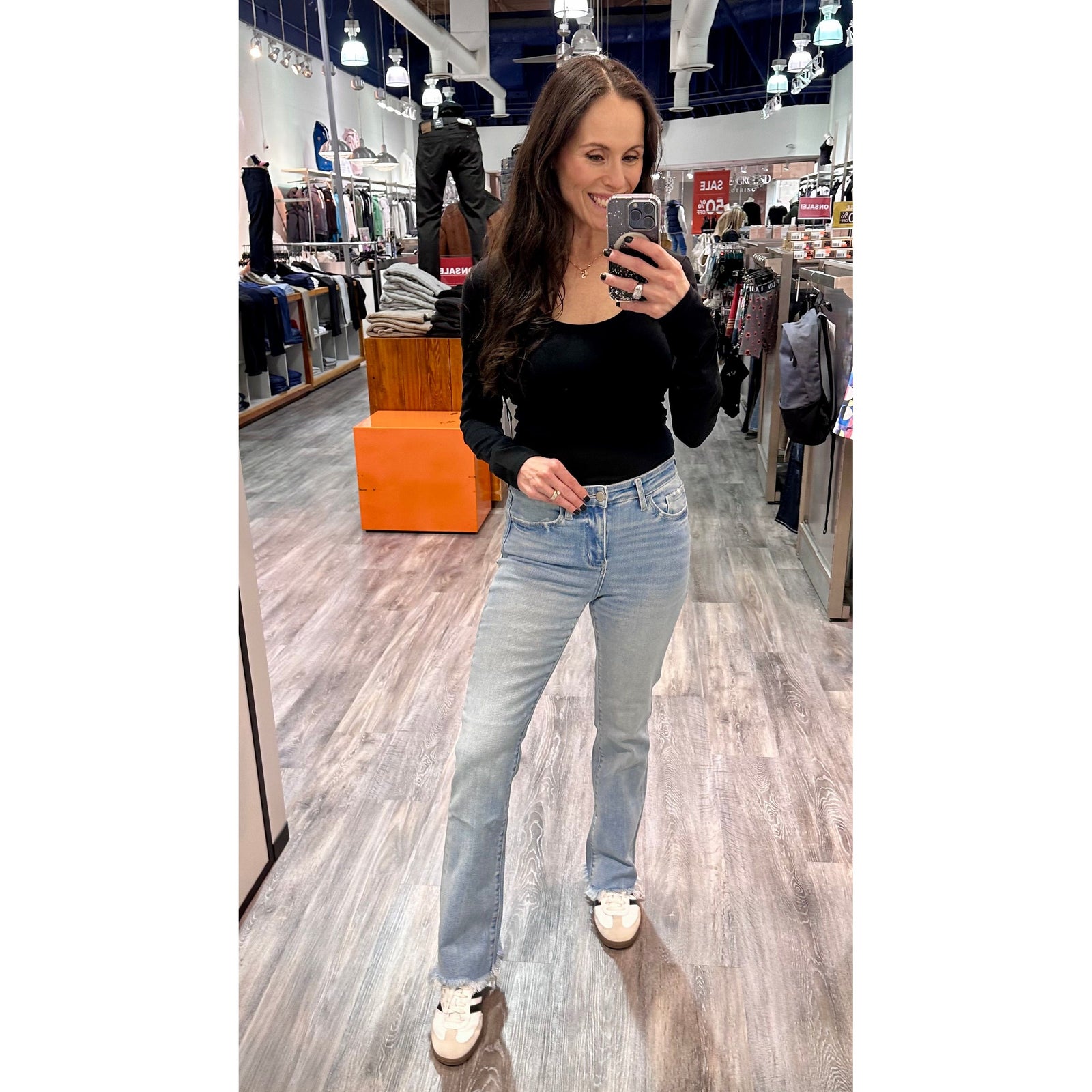 Flying Monkey Flying Monkey Blue Flame High Rise Mini Bootcut