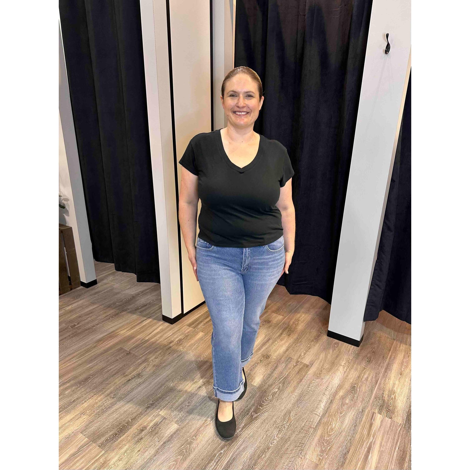 Flying Monkey Instinctively High Rise Crop Straight Leg Denim