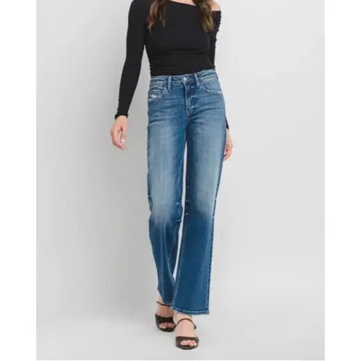 Flying Monkey Vervet Dreamland High Rise Slim Wide Leg Jean