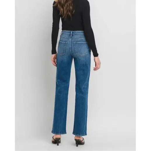 Flying Monkey Vervet Dreamland High Rise Slim Wide Leg Jean