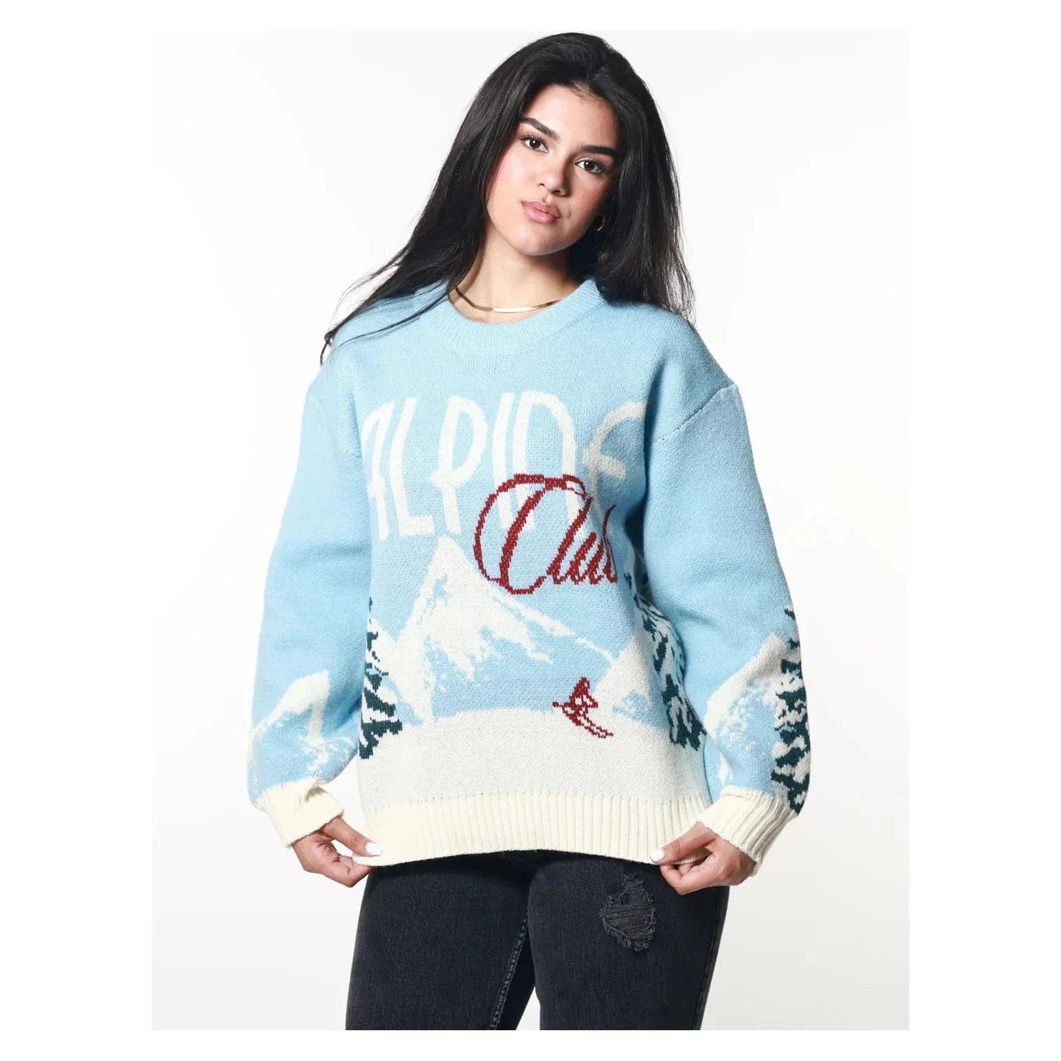 Girl Dangerous Light Blue / S-M Girl Dangerous Alpine Club Oversized Sweater