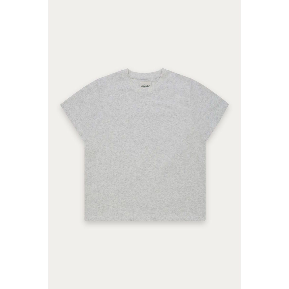 Kuwalla Boyfriend Cotton Tee in heather gray, relaxed-fit short-sleeve.