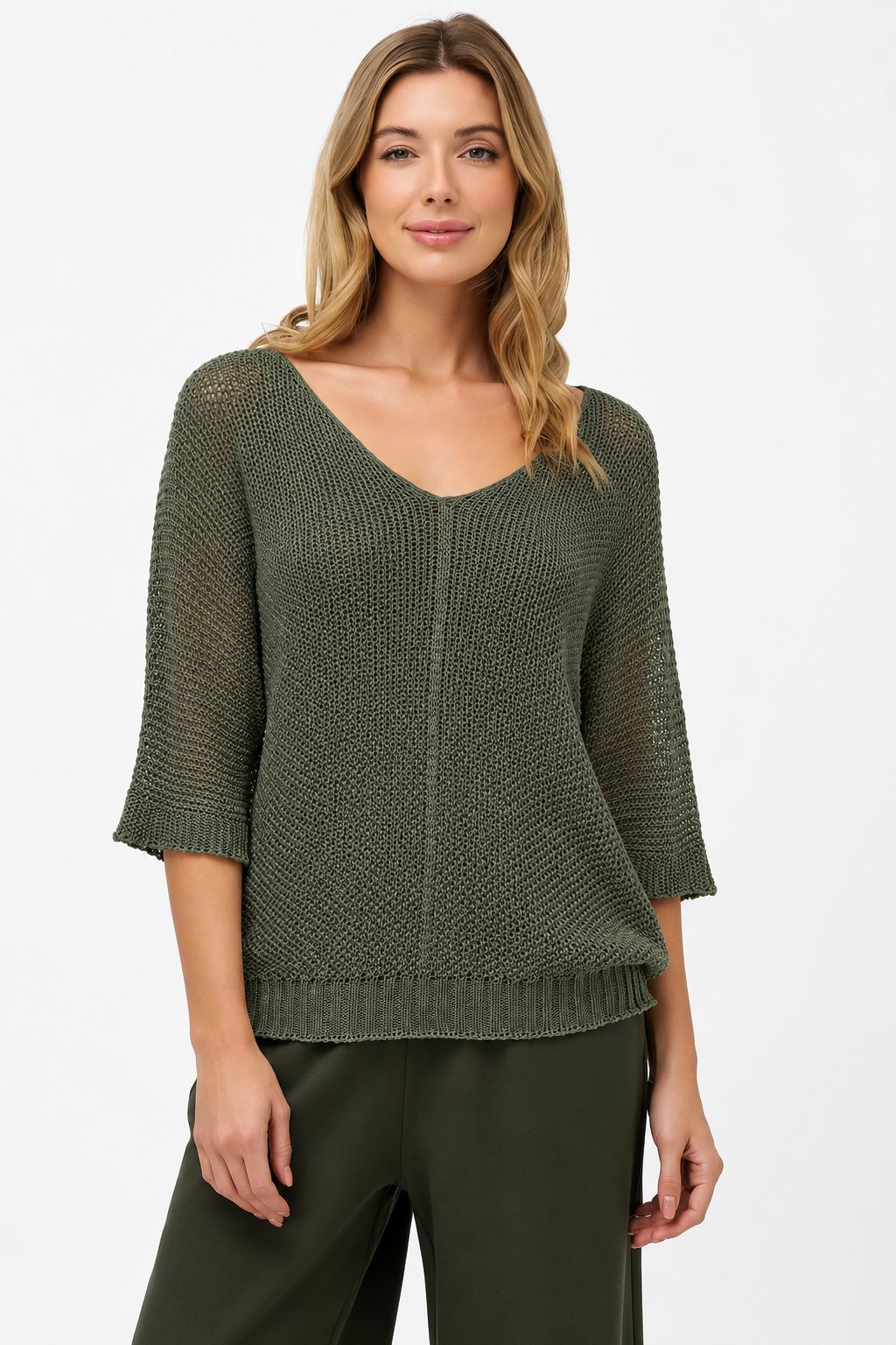 M Made in Italy V Neck Sweater