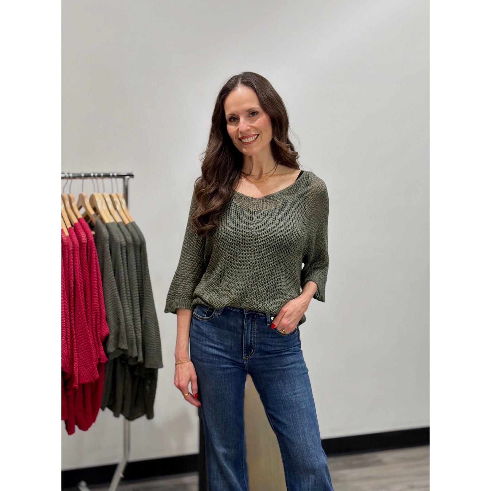 M Made in Italy V Neck Sweater