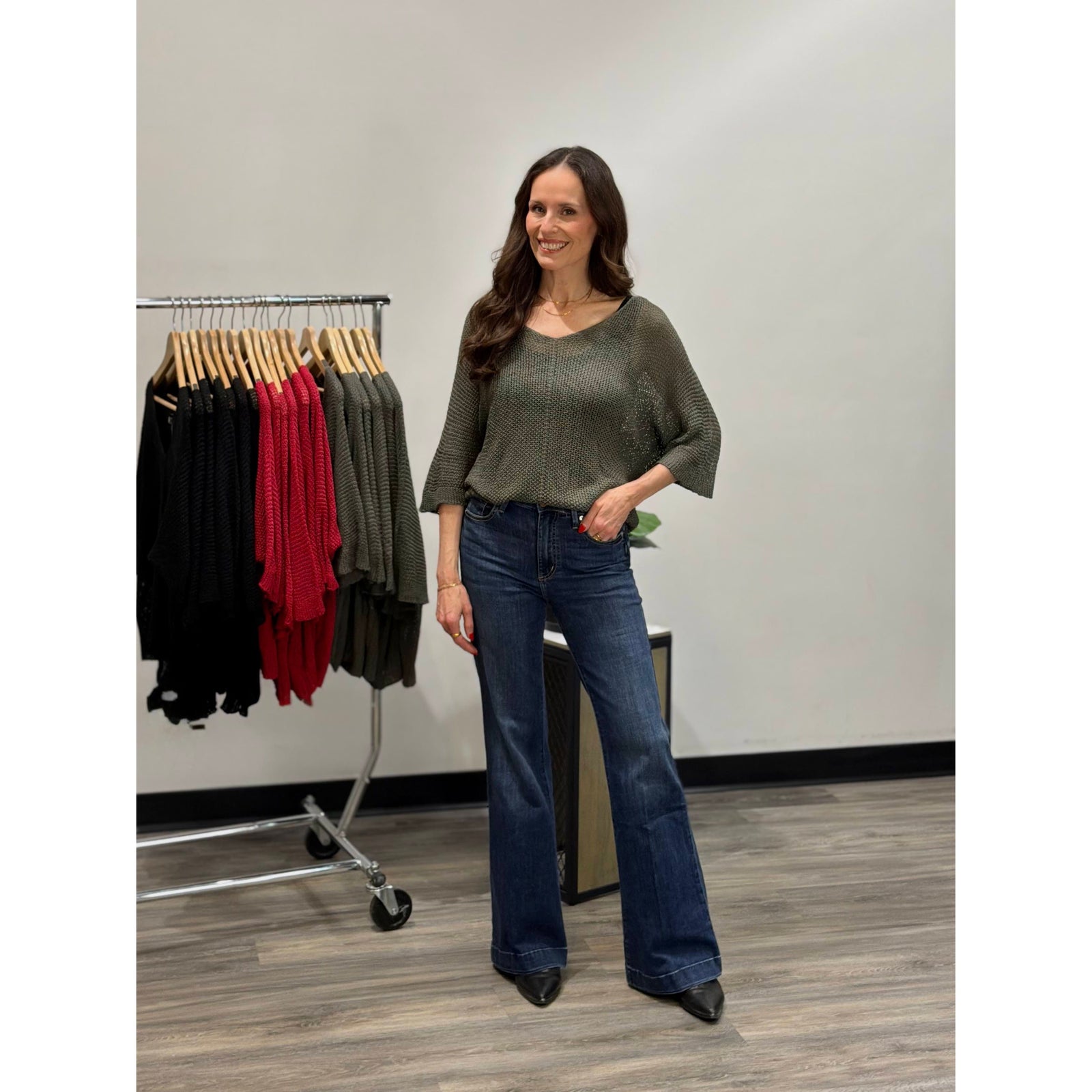 M Made in Italy V Neck Sweater