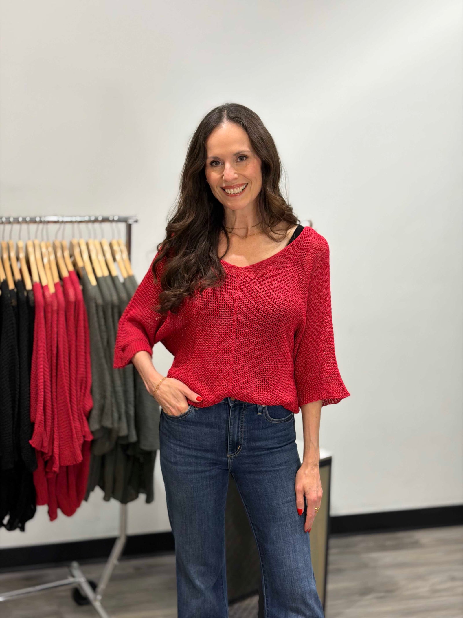 M Made in Italy V Neck Sweater