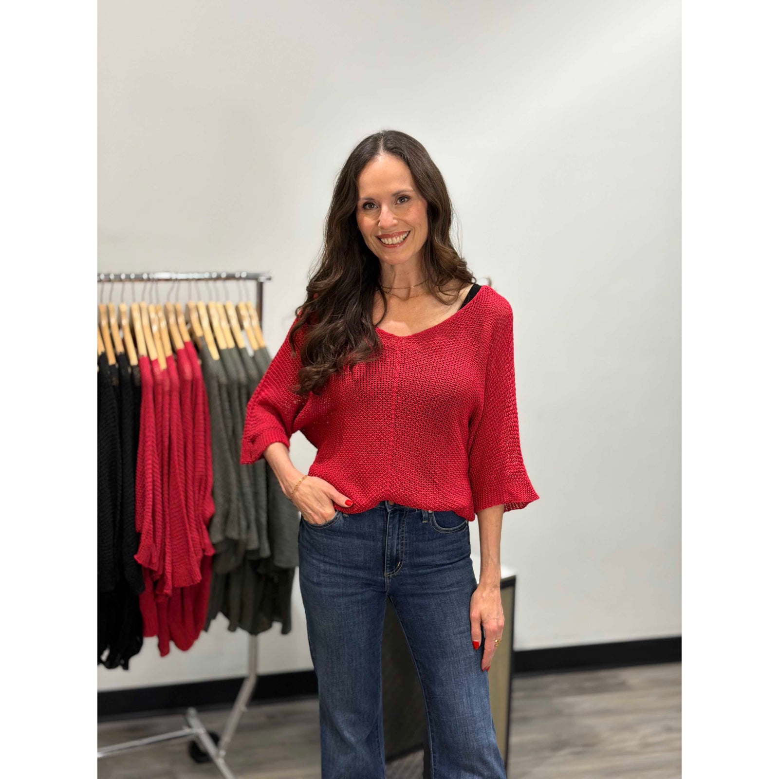 M Made in Italy V Neck Sweater