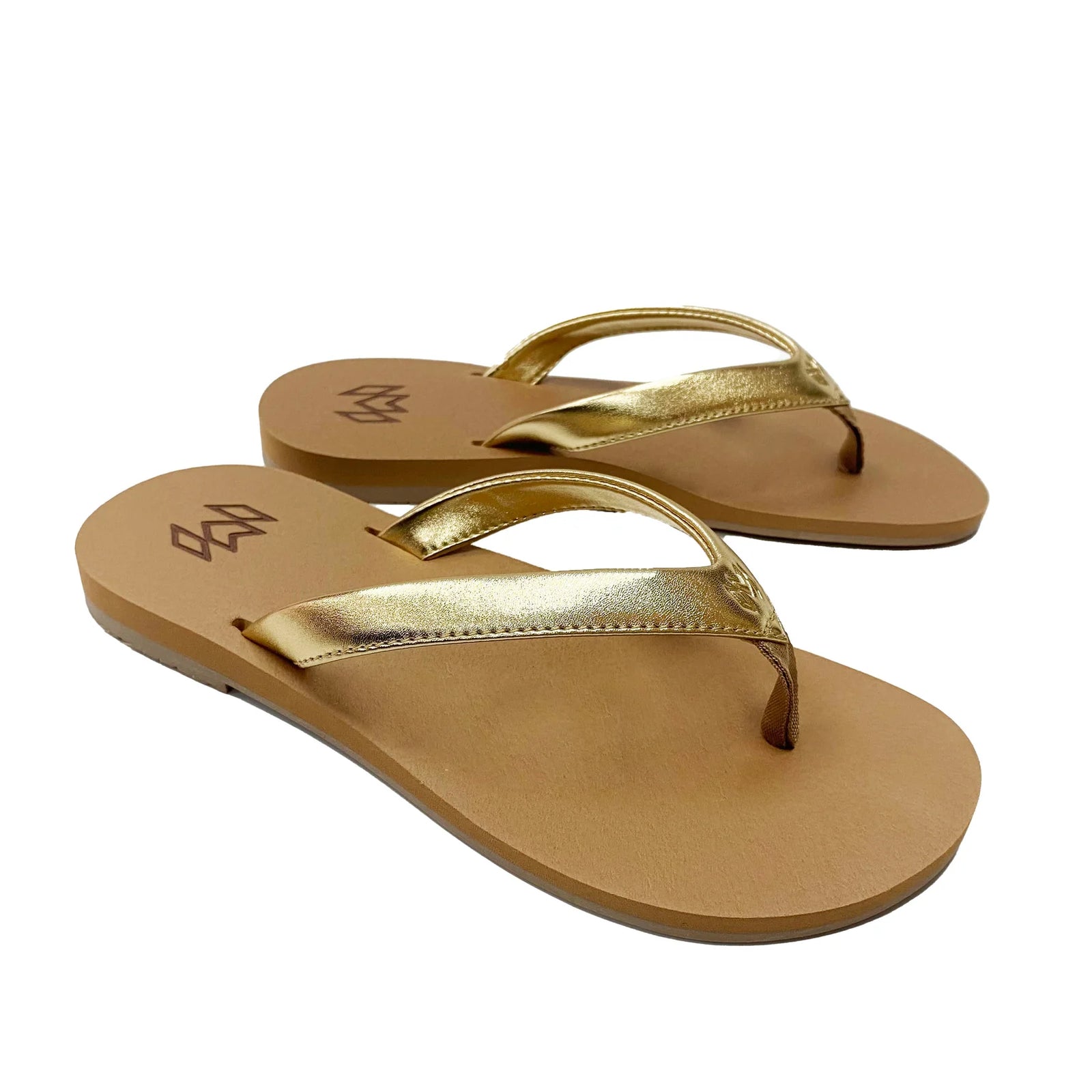 Stylish Malvados Marley II flip flops in gold offer superior comfort with memory foam and arch support. Perfect for summer!