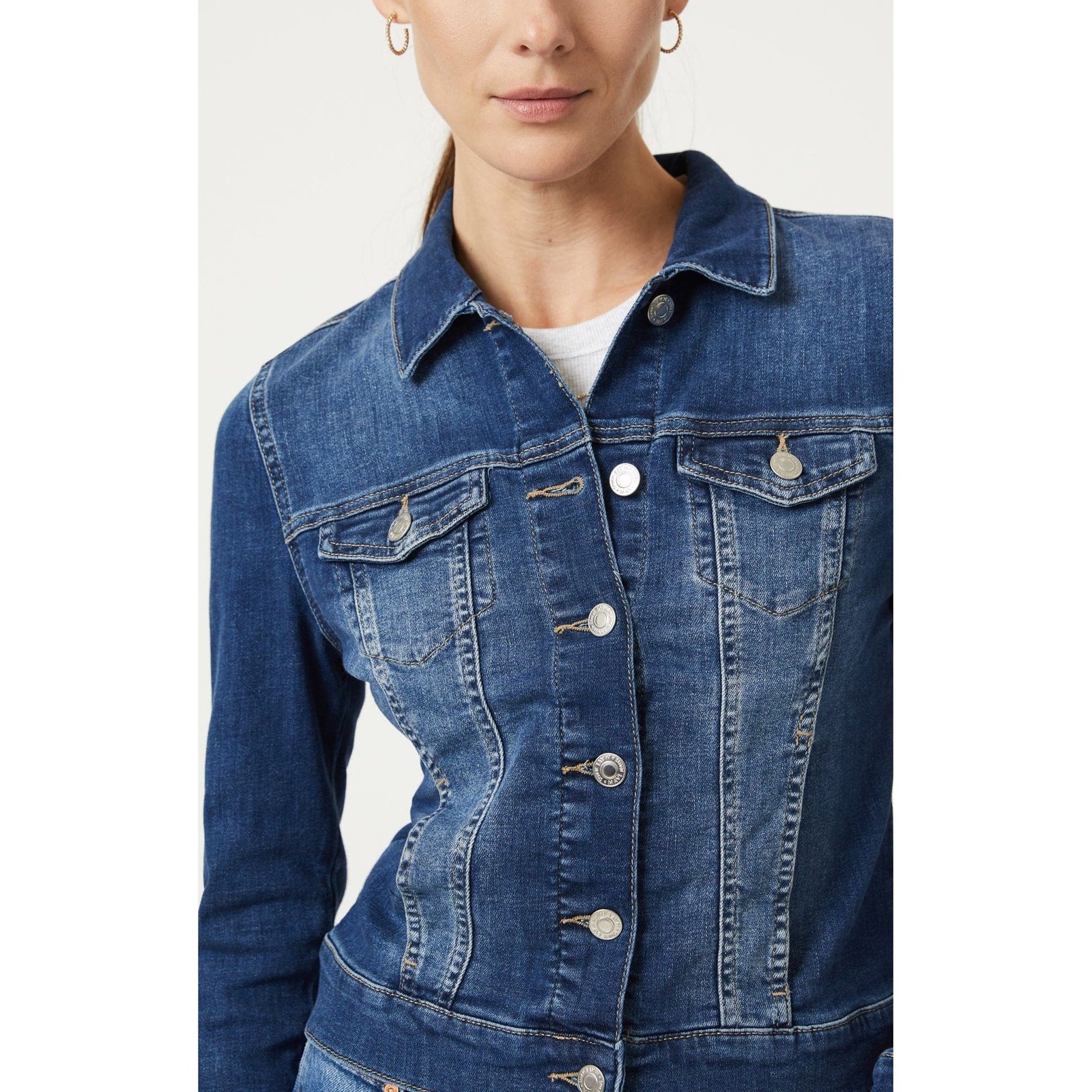Mavi Jeans Mavi Samantha Mid Brushed Feather Blue Jacket