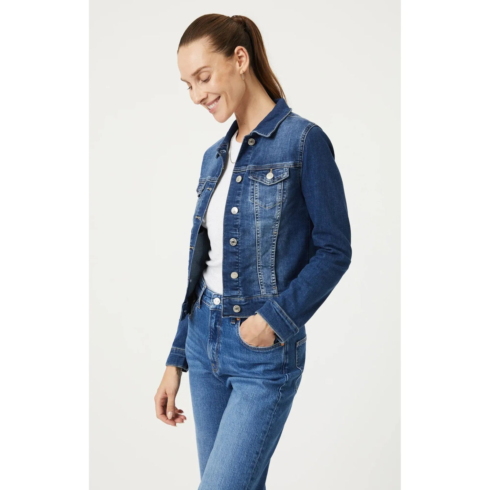 Mavi Jeans Mavi Samantha Mid Brushed Feather Blue Jacket