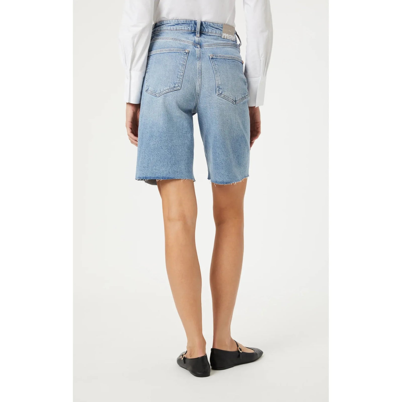 Mavi Selina Bermuda Shorts in light blue, featuring a stylish cut and soft, eco-friendly fabric for ultimate comfort.