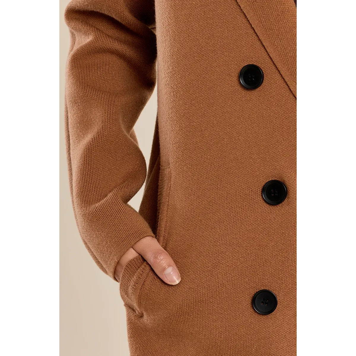 Molly Bracken Long Blazer Knit Coat