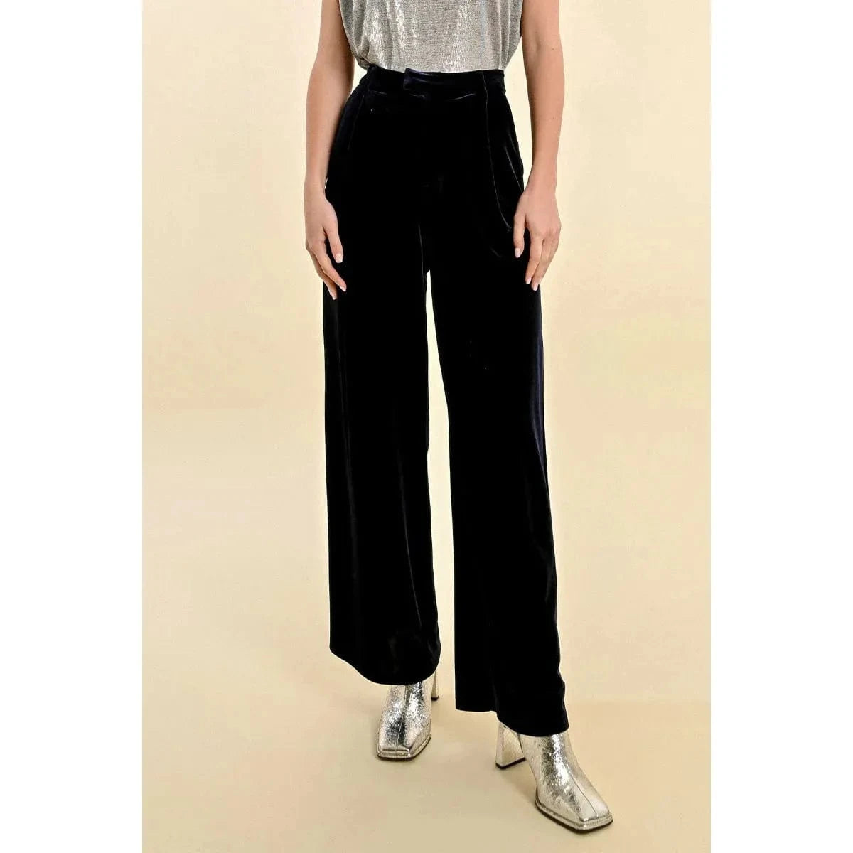 Molly Bracken Marine / XS Molly Bracken Flowing Velvet Pants