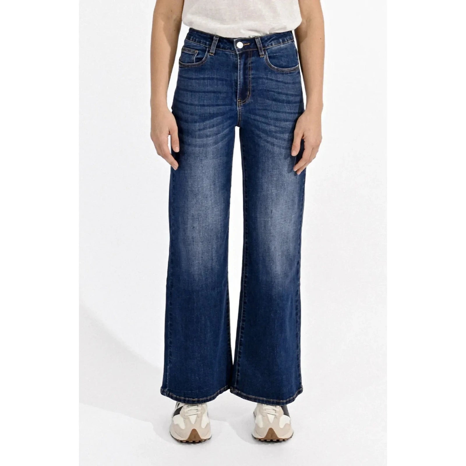 Molly Bracken Brut Denim / 24 Molly Bracken Jamie Wide Leg Brut Denim Pant