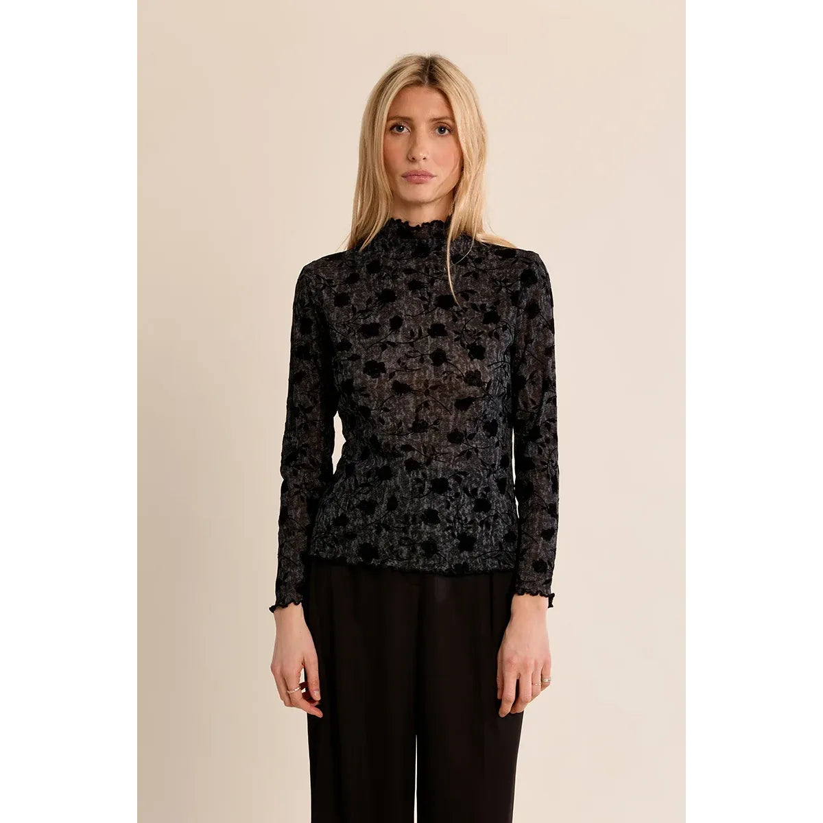 Molly Bracken Semi-Transparent Floral Top