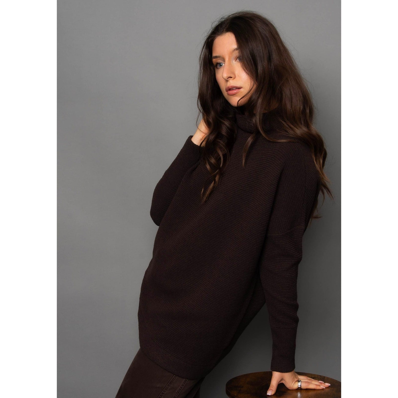 Ottoman Mock Neck Sweater by RD Style — versatile, cozy knit for all outfits.