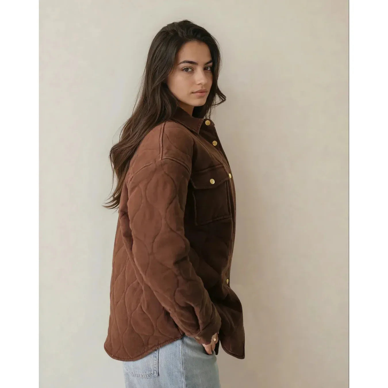 Priv Leni Quilted Brushed Cotton Coat