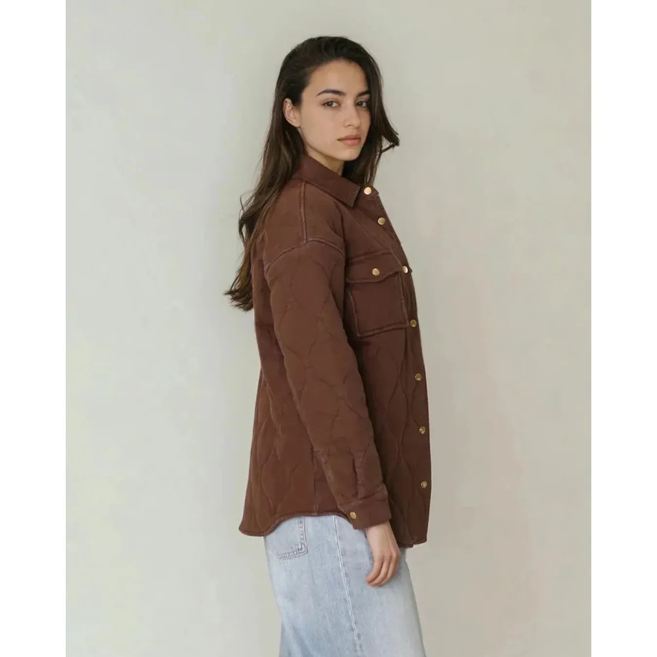 Priv Leni Quilted Brushed Cotton Coat