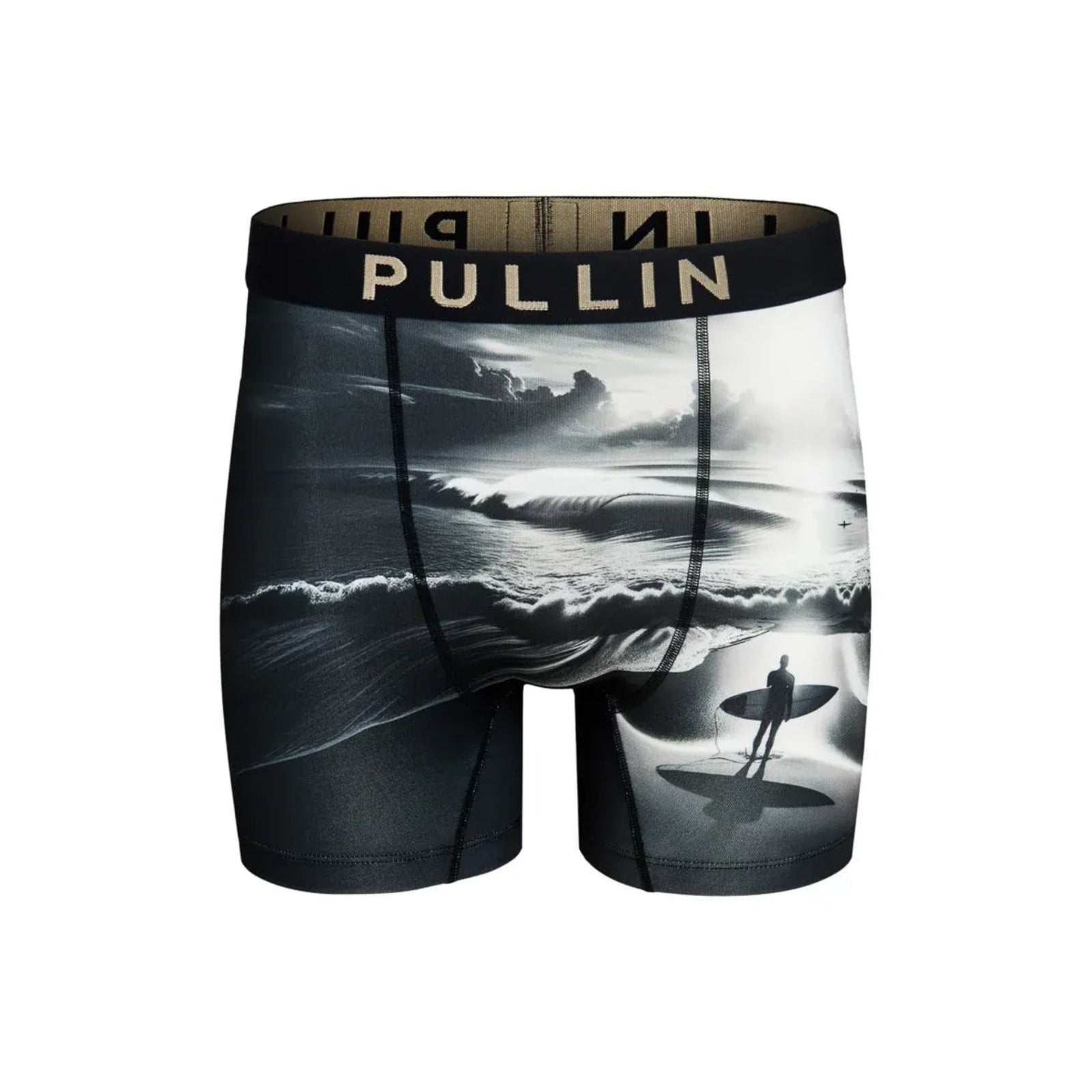 Pullin Fashion 2 Ripsurf Brief boxer shorts with surfer waves print and wide 40mm elastic waistband.
