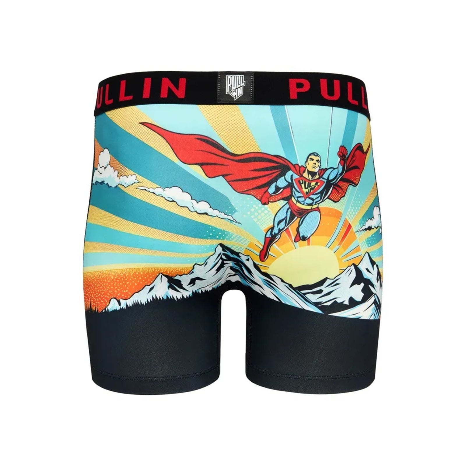 Pullin Fashion Krypto Brief: Krypto printed boxer shorts with long cut, wide crotch yoke, 40mm jacquard elastic.