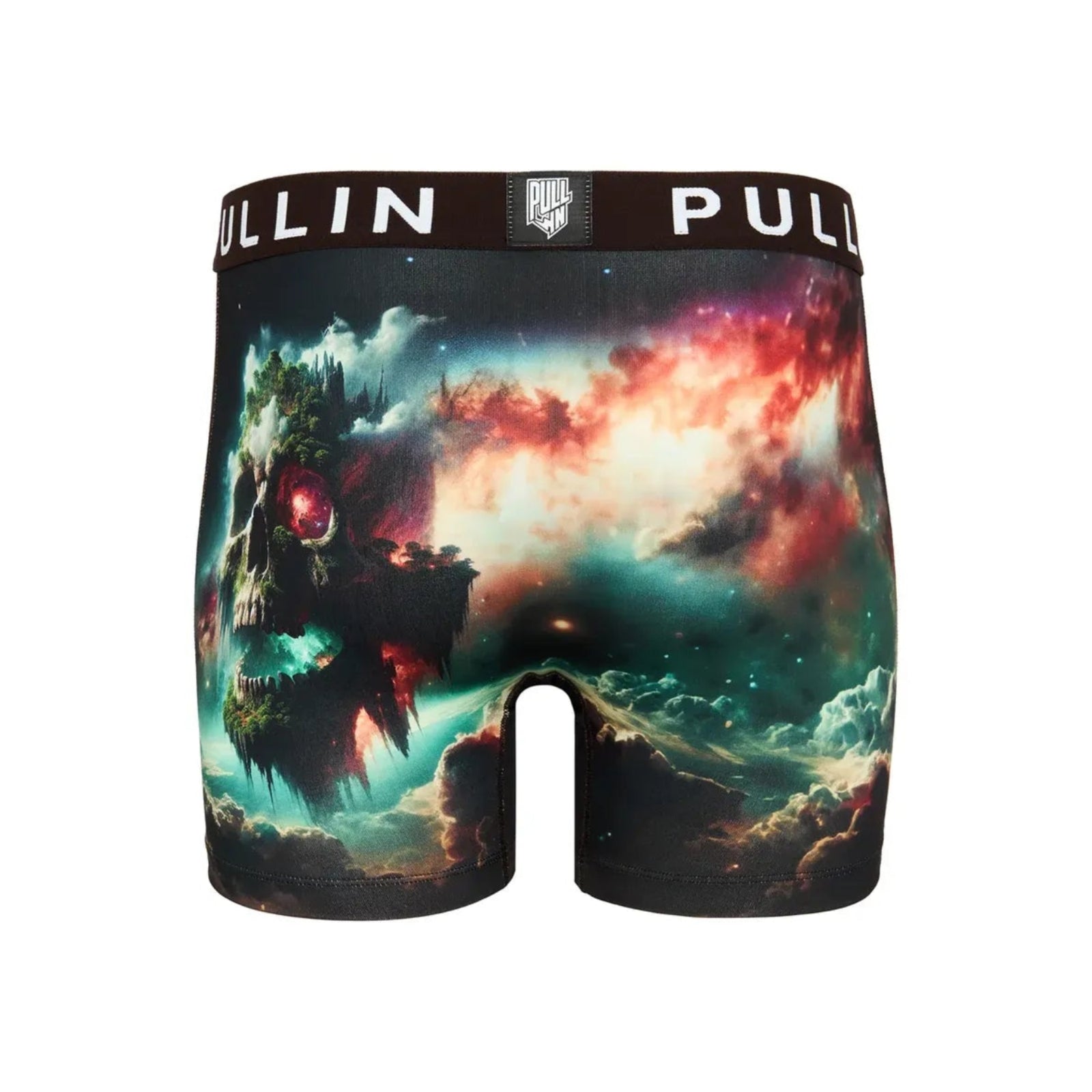Pullin Fashion 2 Skyland Brief boxer shorts with space-themed print and wide branded waistband.
