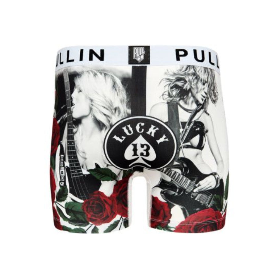 Colorful Pullin Fashion 2 UnLucky Briefs featuring a unique design, offering comfort and mid-thigh coverage for men.