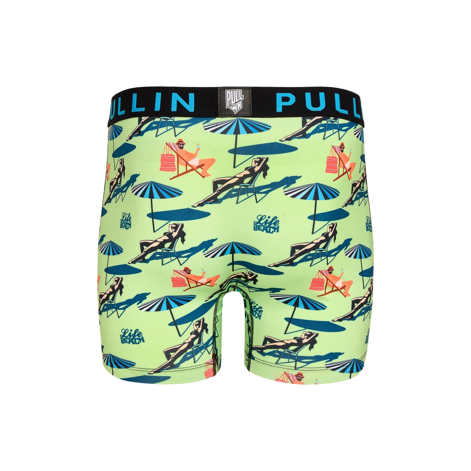 Colorful Pullin Fashion 2 LBeach Brief featuring a fun beach print, designed for comfort and freedom of movement.