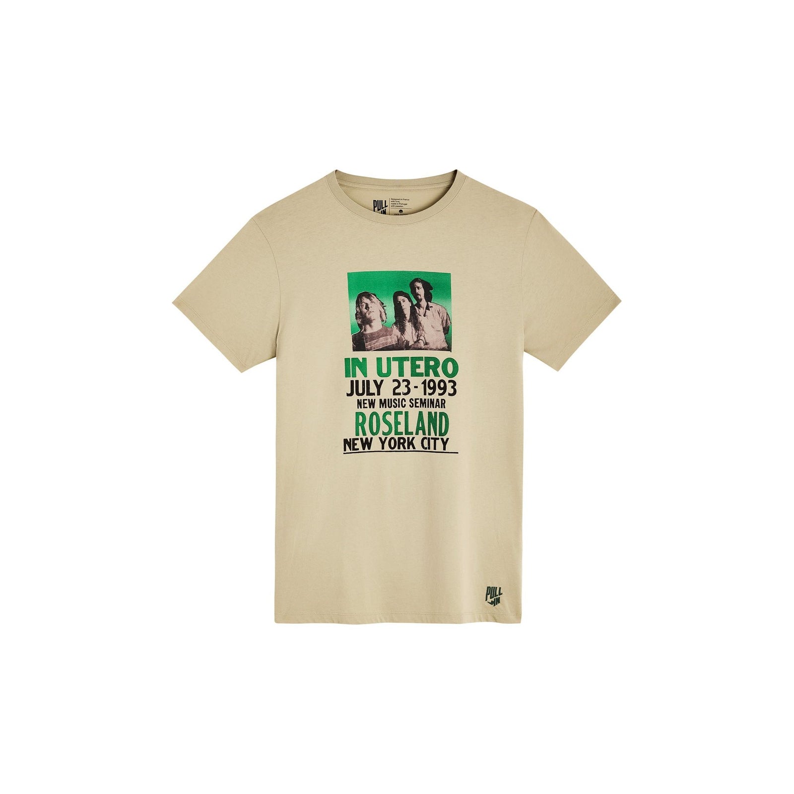 Celebrate grunge history with the Pullin Utero Tee, inspired by Nirvana's iconic 1993 Roseland show.