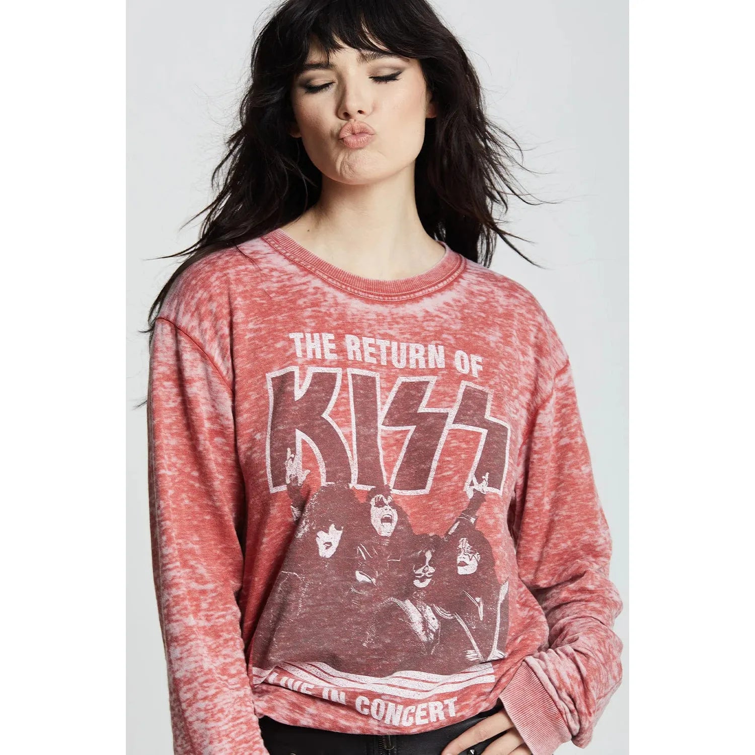 Recycled Karma Chili Pepper / XS Recycled Karma Kiss Live In Concert Sweatshirt