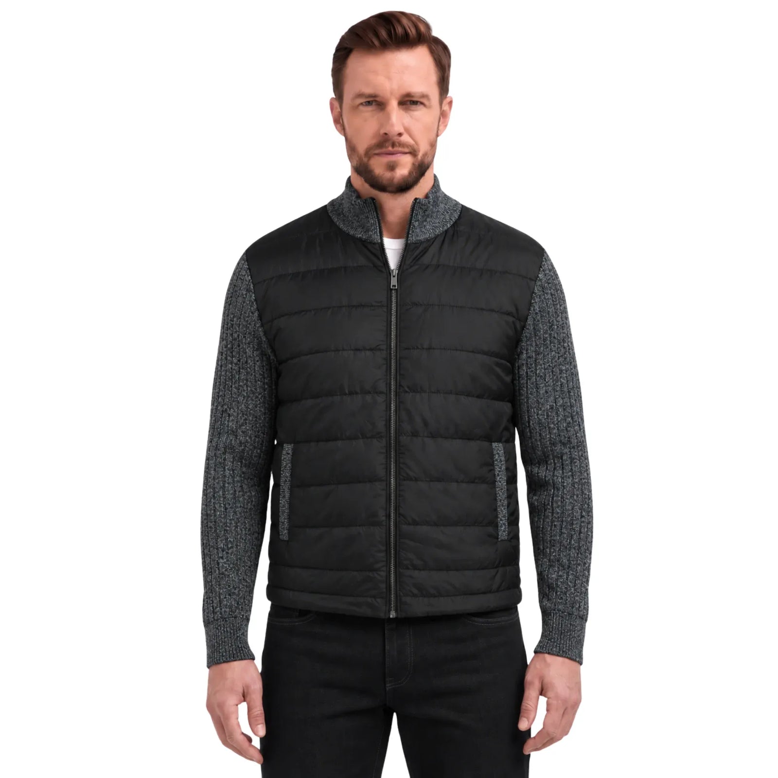 Report Collection Hybrid Knit Sweater Jacket