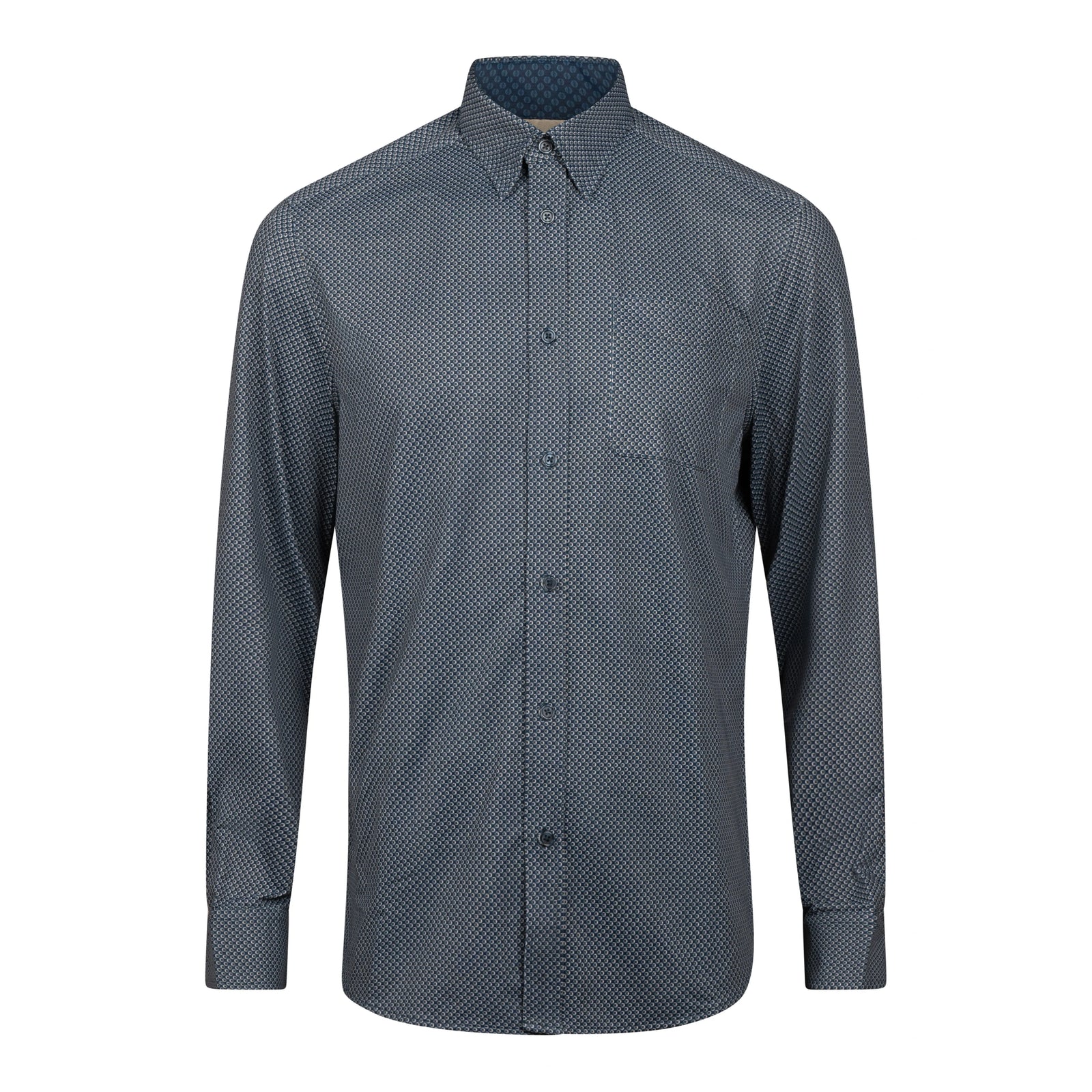 Report Collection Printer Dobby Stretch Shirt